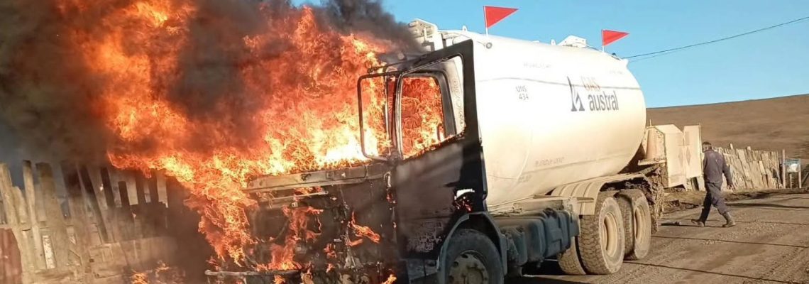 fuego camion gas